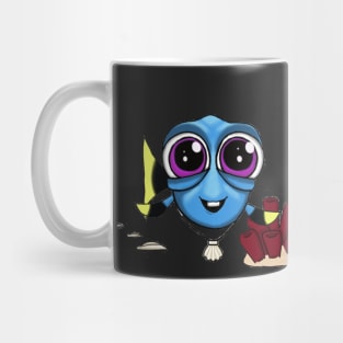 A-Dory-ble Fish with Shell Necklace Mug